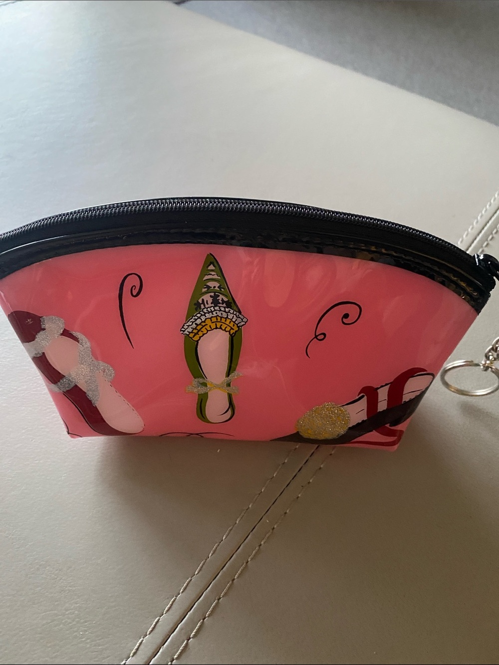 Pink Shoe Cosmetic Pouch
